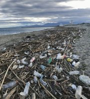 ramassage déchets sur plage embouchure rivière "Têt"