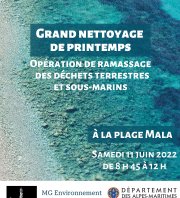 Nettoyage de la plage de la Mala