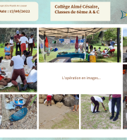 Nettoyage pédagogique de la plage de la Française - Collège Aimée Césaire