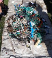 Nettoyage du littoral avec Ar Viltansoù, plage des Blancs-Sablons, Le Conquet