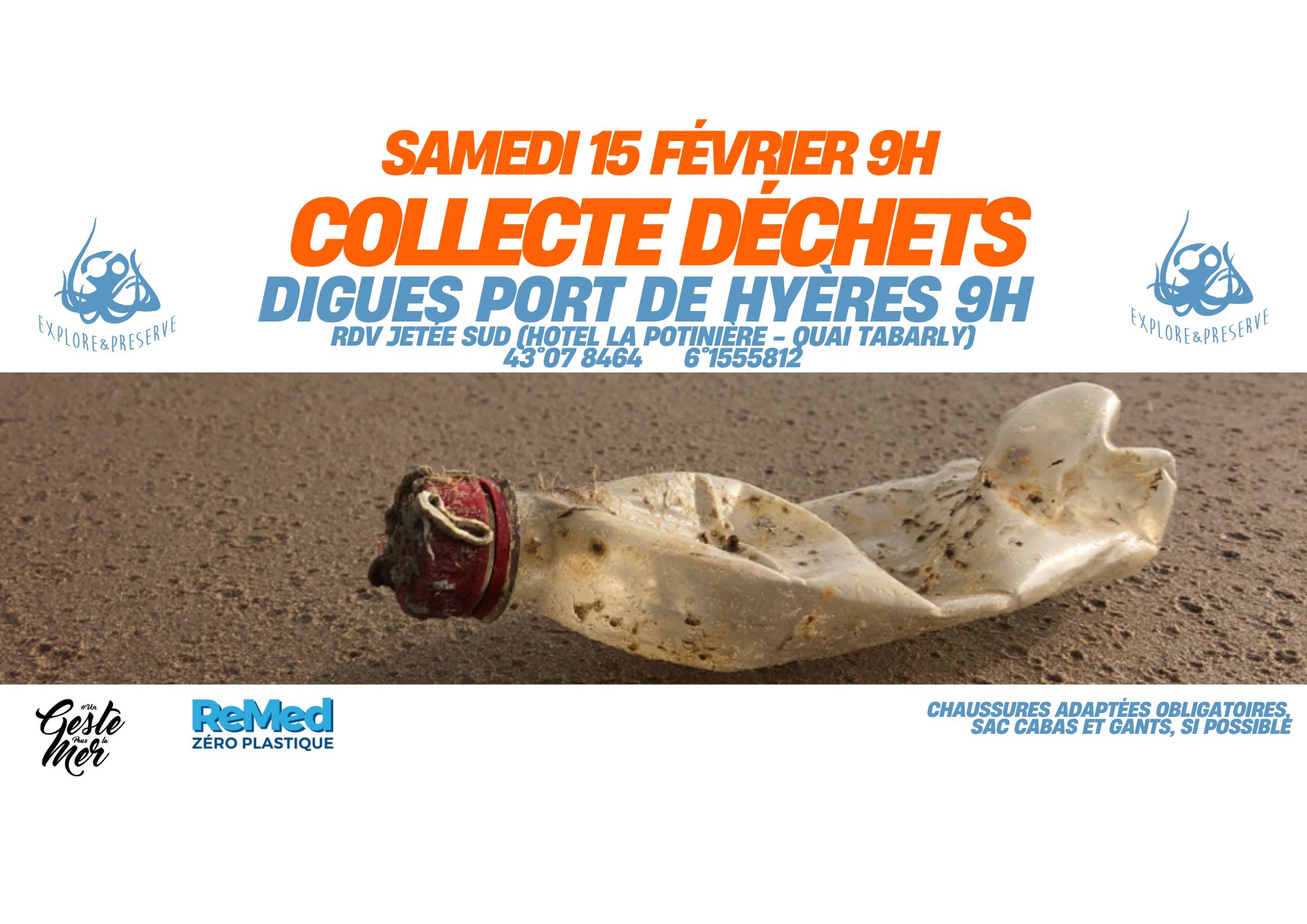 Collecte de déchets Port de Hyères